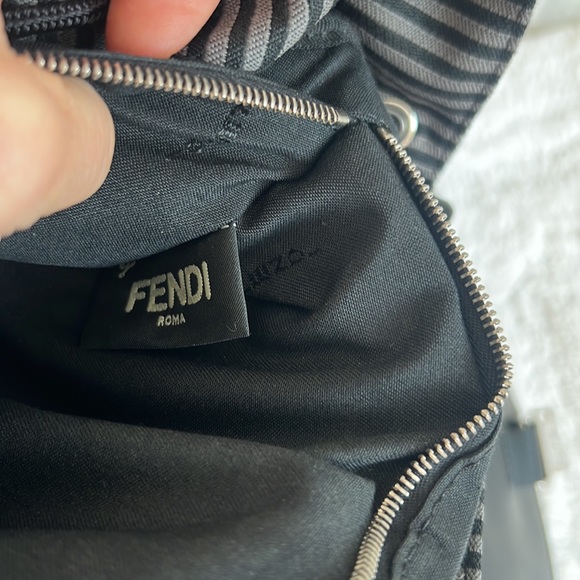 Authentic FENDI Striped Backpack like new. Hardware in perfect condition. - Picture 8 of 12
